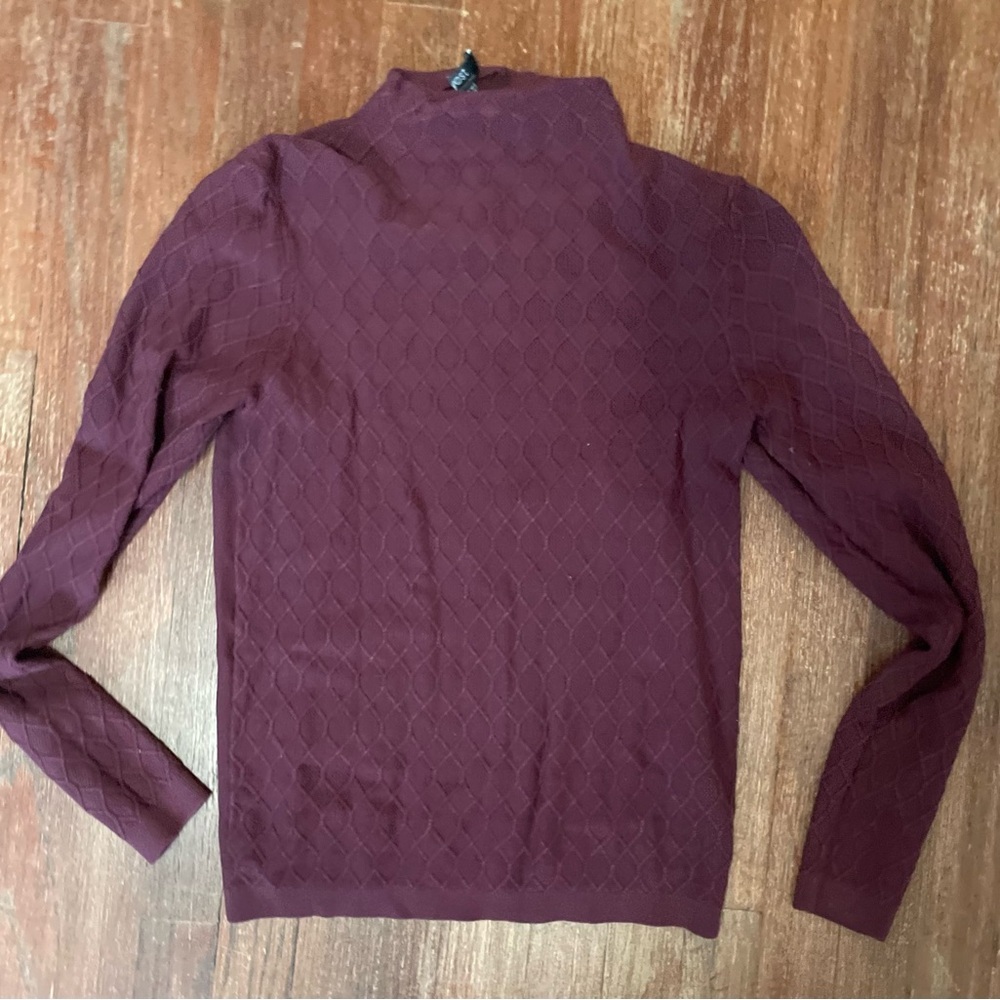 Yest Lightweight Knit Sweater - Burgundy- Size 10